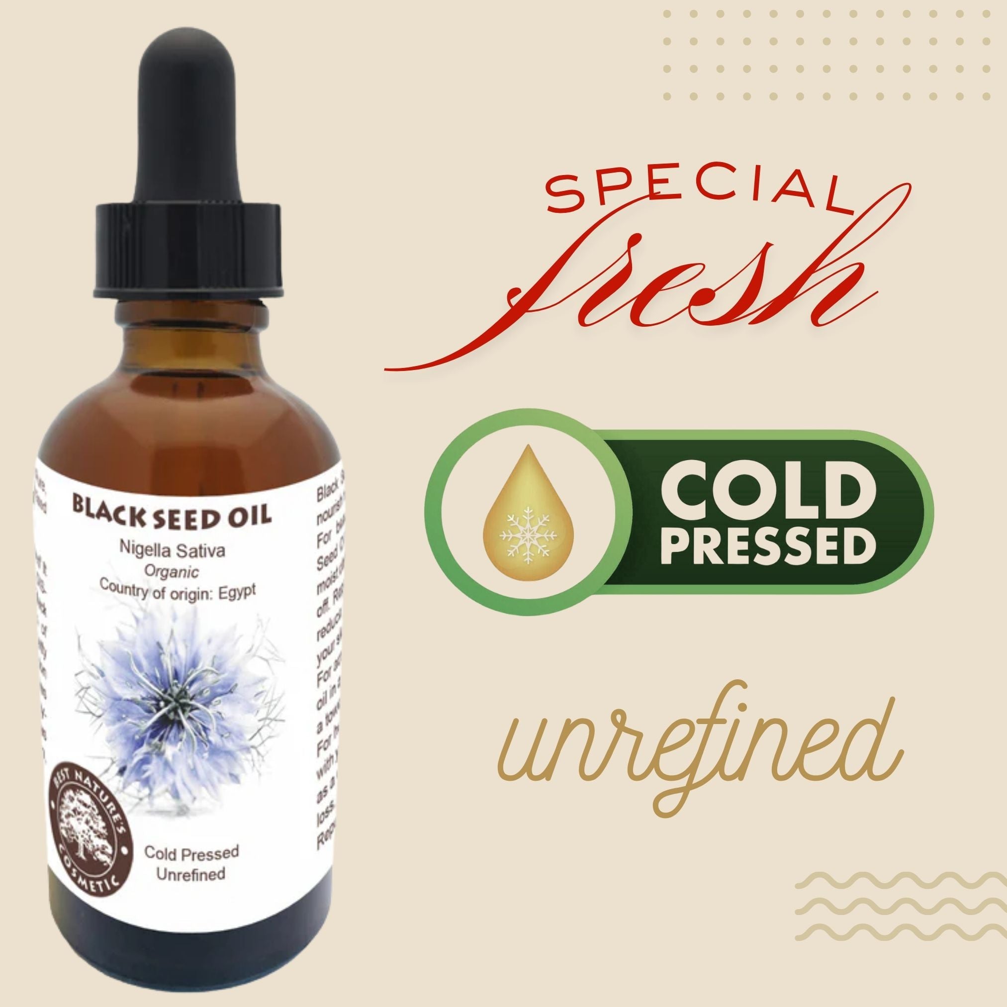 Huile de Nigelle – Bio, Pressée à Froid