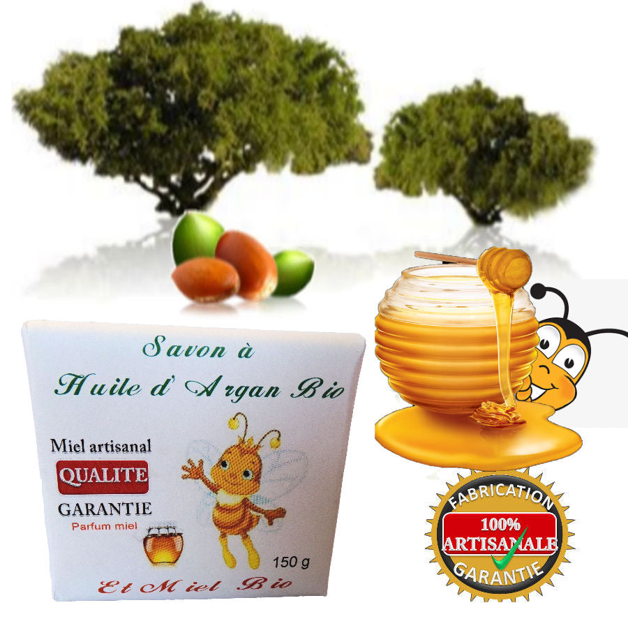 Savon à l'Huile d'Argan Bio & Miel Bio – 150 g