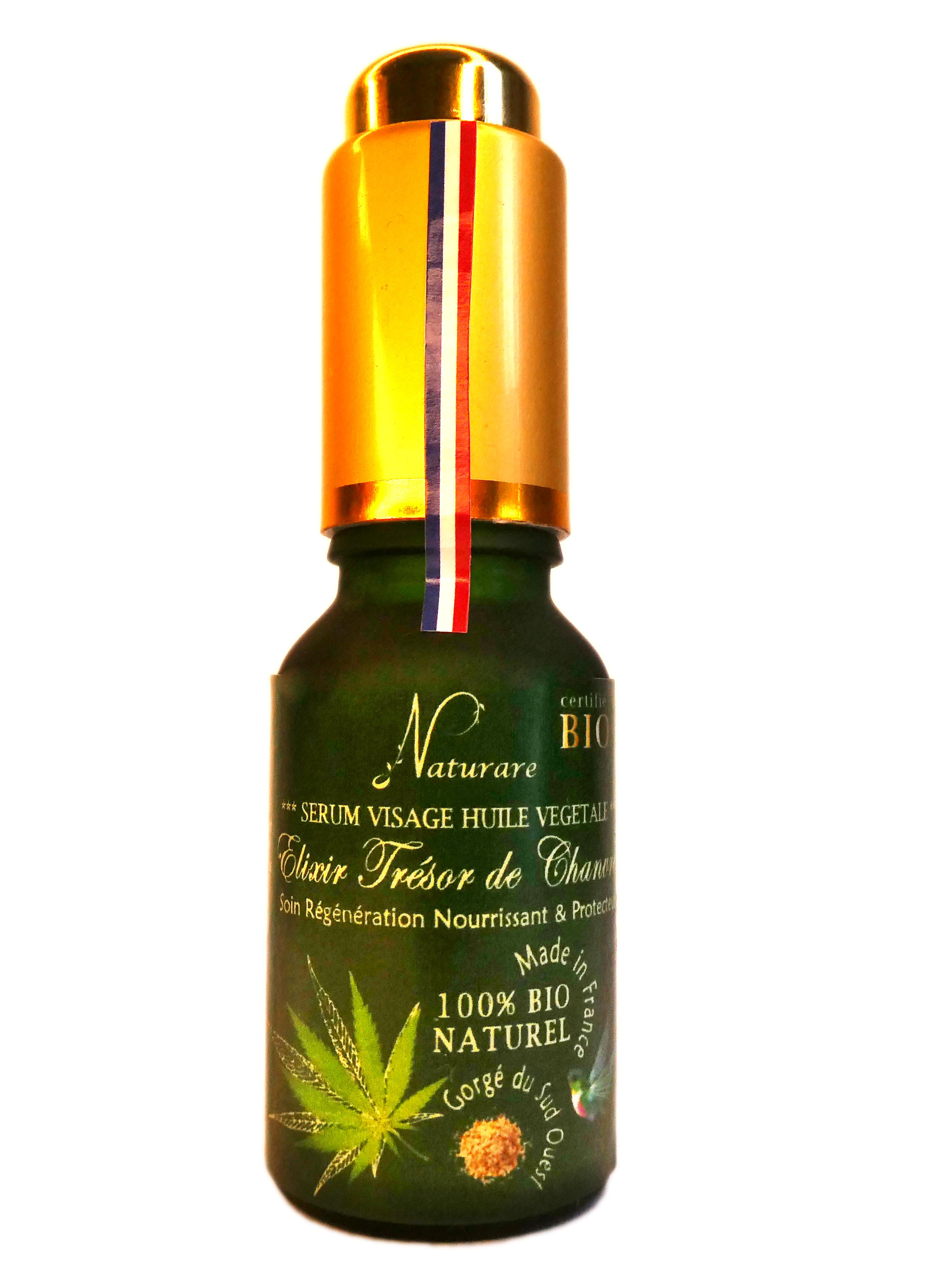 Élixir Trésor de Chanvre Bio Naturare – Huile Végétale & Complément Alimentaire | 15 ml