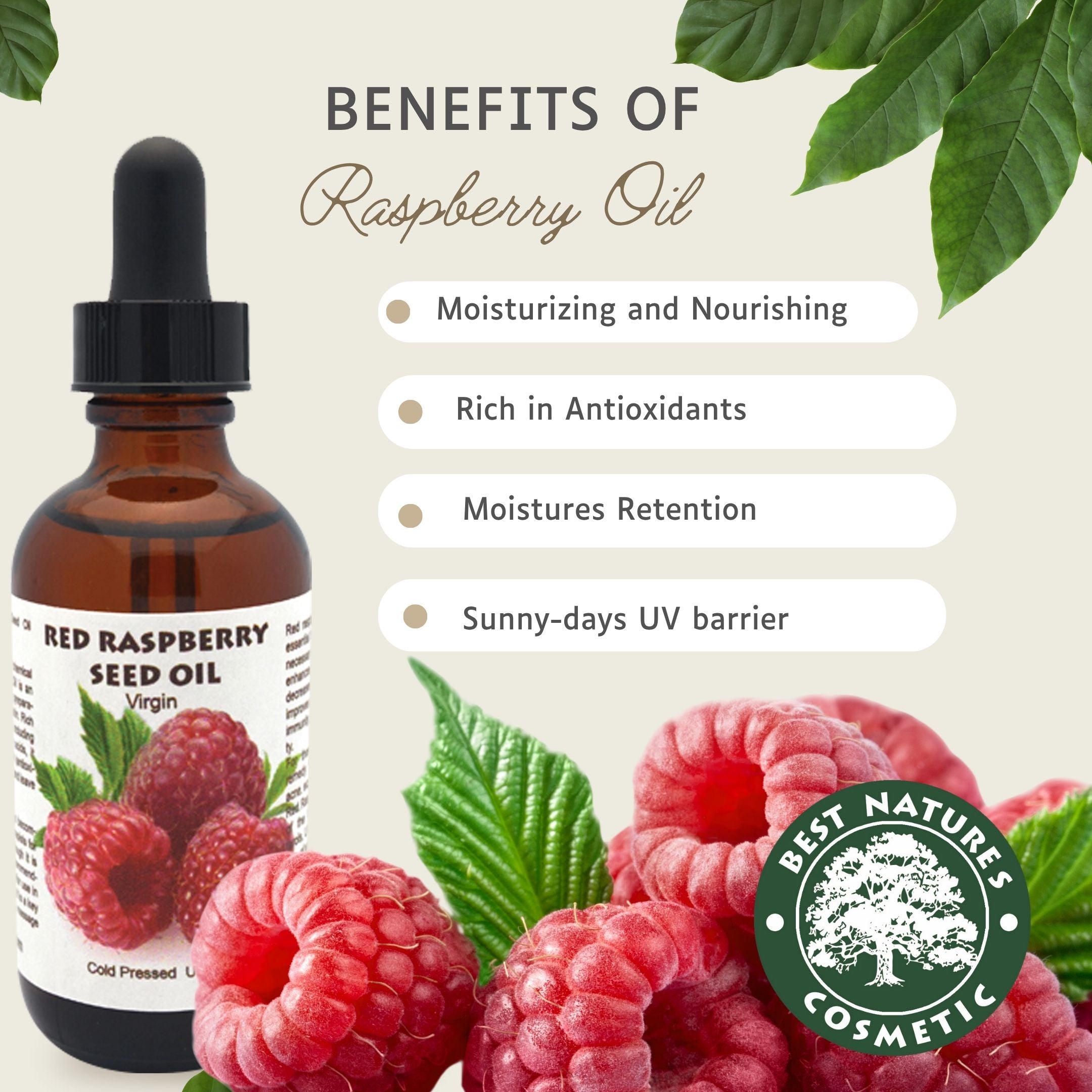 Huile de Pépins de Framboise Rouge – Bio, Pressée à Froid