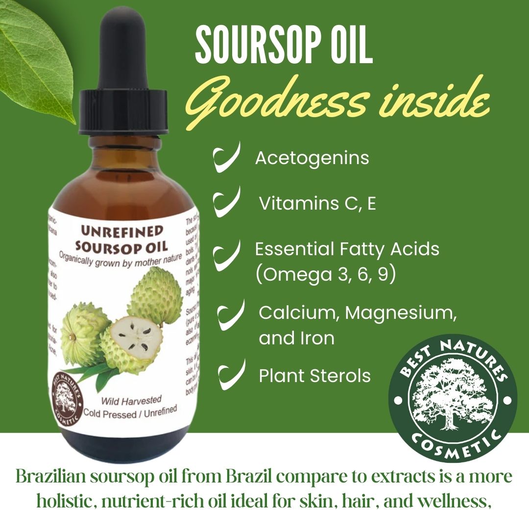Huile de Corossol (Graviola/Guanabana) Bio – Pressée à Froid, Non Raffinée